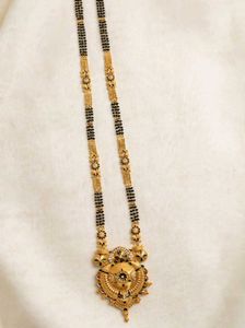 Exquisite Gold Mangalsutra with Enamel Work
