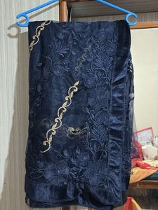 Elegant Embroidered Net Saree