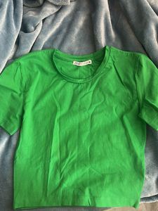 zara Green Basic T-Shirt