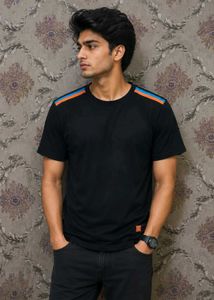 Men's Black Striped T-Shirt