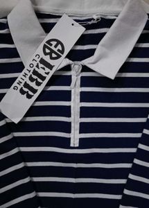 Oldmoney/ streetstyle navy blue stripes tshirt