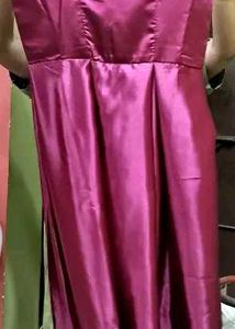 Elegant Magenta A-Line Gown