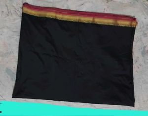 Elegant Black Saree with Gold Border