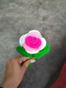 Crocheted Rose Flower