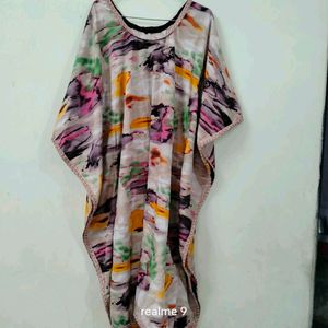 Stylish Abstract Print Kaftan Kurta