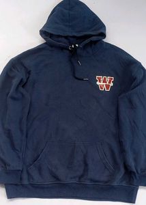 Navy Blue Varsity Hoodie with W Patch