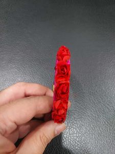 Red Floral Bangle