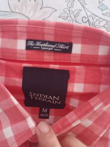 Indian Terrain Pink Checkered Shirt