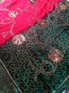 Sparkling Floral Embellished Saree