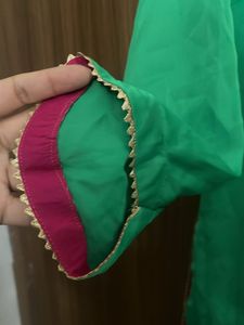Elegant Green Kurta with pharsi salwar
