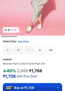 White &amp; Black Zigzag Print Kurta Set
