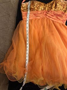Sparkling Orange Party Dress