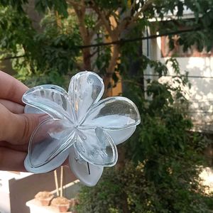 Clear Flower Hair Clip