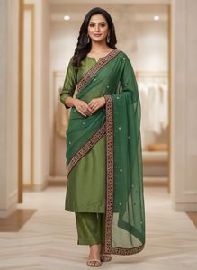pure chiffon Cutwork Moti  work dupatta