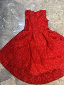 Elegant Red Lace Dress