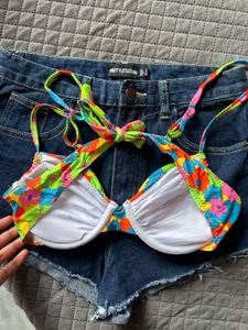 Retro Floral Bikini Top