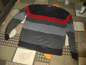 Striped V-Neck Sweater