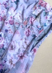 Floral Print Strapless Maxi Dress