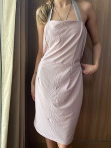 Baby Pink Coloured Backless Dress