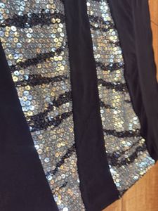 Sparkly Sequin Mini Skirt with animal print