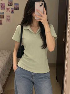 Light Green Ribbed Polo Shirt