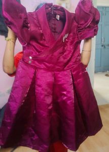 Shiny Purple Ethnic Gown