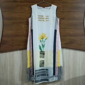 White Sleeveless Kurta By W