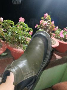 Zara Stylish Olive Green Boots
