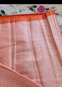 Elegant Peach Silk Saree