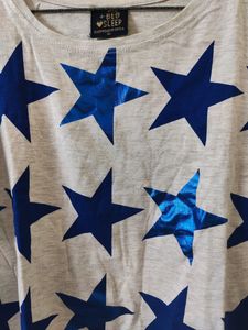Star Print Crop Top