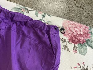 Purple Cargo Style Pants