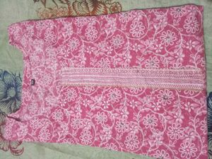 Pretty Pink Floral Print Kurta