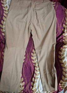 Beige Formal Trousers