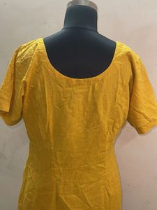 Yellow Embroidered Kurta