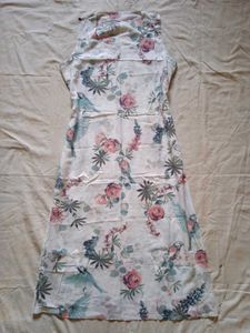 Floral Bird Print Maxi Dress