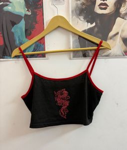 Black Dragon Crop Top