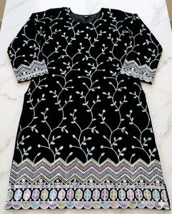 Elegant Black sequin Embroidered Kurta