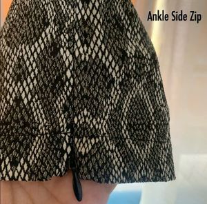 Stylish Snakeskin Print Trousers
