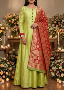 long suit with Dupatta