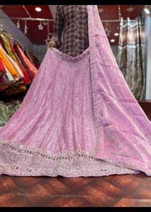 Stunning Pink Sequined Lehenga Choli