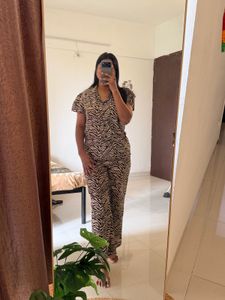 Stylish Zebra Print Pajama Set