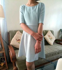 Cute powder blue skater dress