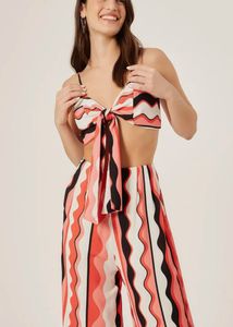 Retro Wave Print Maxi Dress/Jumpsuit
