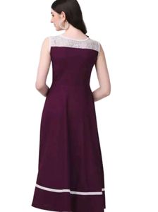 Women Party And Festival Wear Purple Gawn