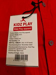 Kidz Play RED shirt