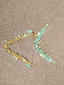 Sparkling Flower Hair Claw Clips (Set of 2)