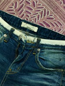 Distressed Denim Shorts