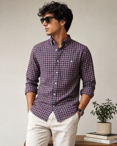 GAP Men's Plaid Classic Button-Down Shirt