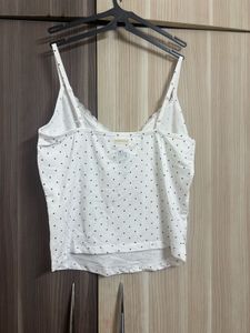 White polka dot cami top