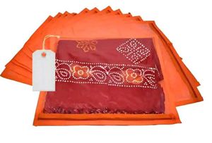 orange saree cover pack of 12